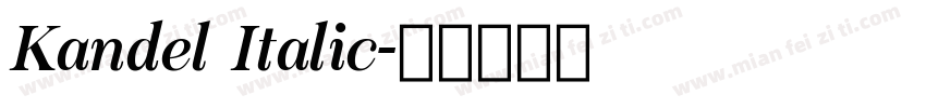 Kandel Italic字体转换
